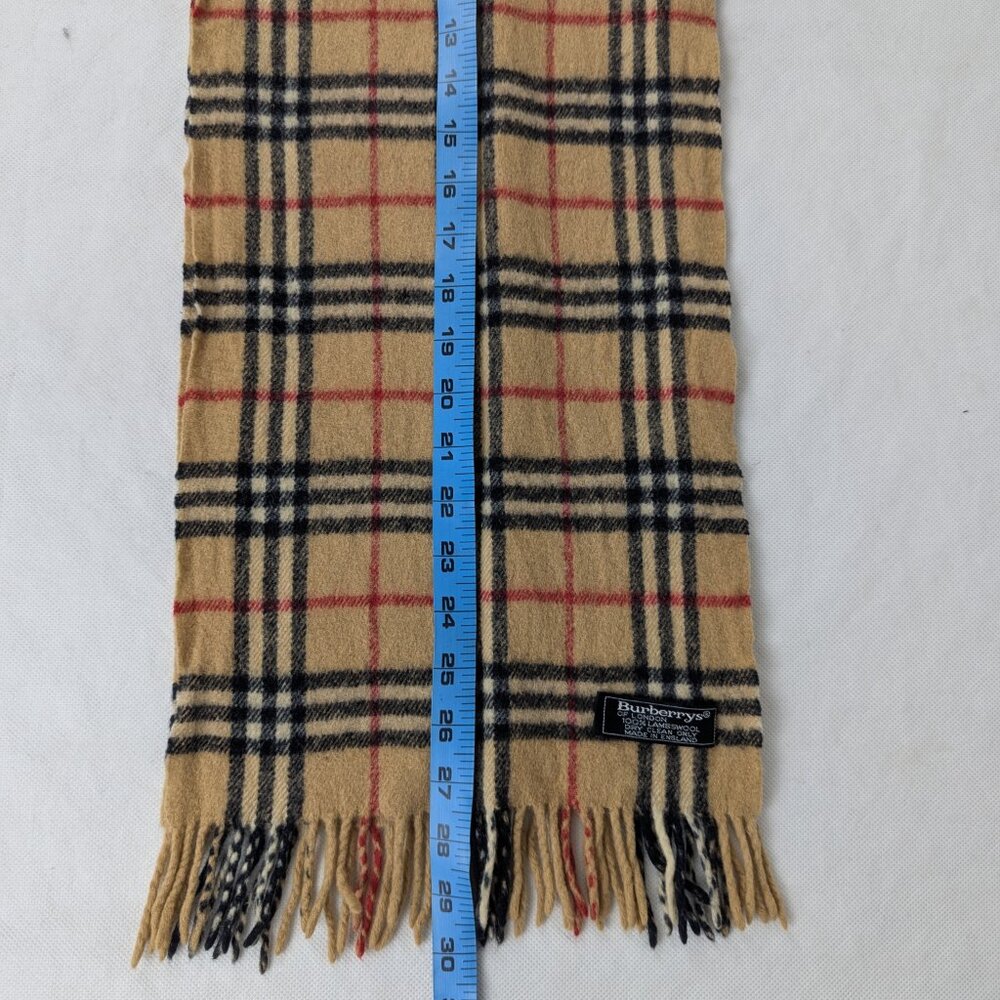 Authentic BURBERRY Lambswool Scarf – Beige Nova Check Plaid – GREAT VALUE - Picture 5 of 7